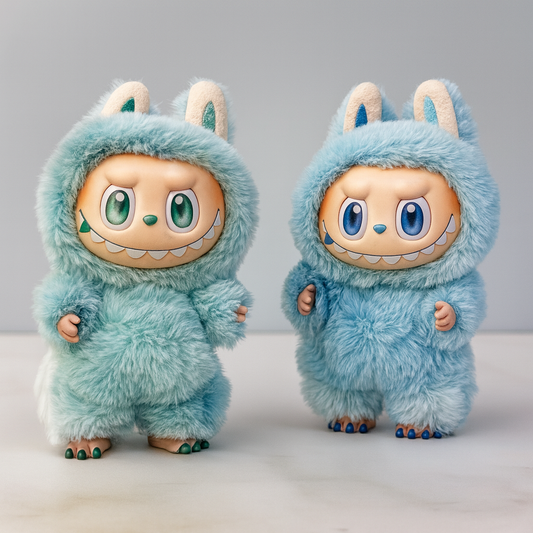 "Eveliy Labubu Premium Collectible Vinyl Doll – Cute Designer Toy for Home Decor & Gift – Blue, Purple, Grey, Green Colors