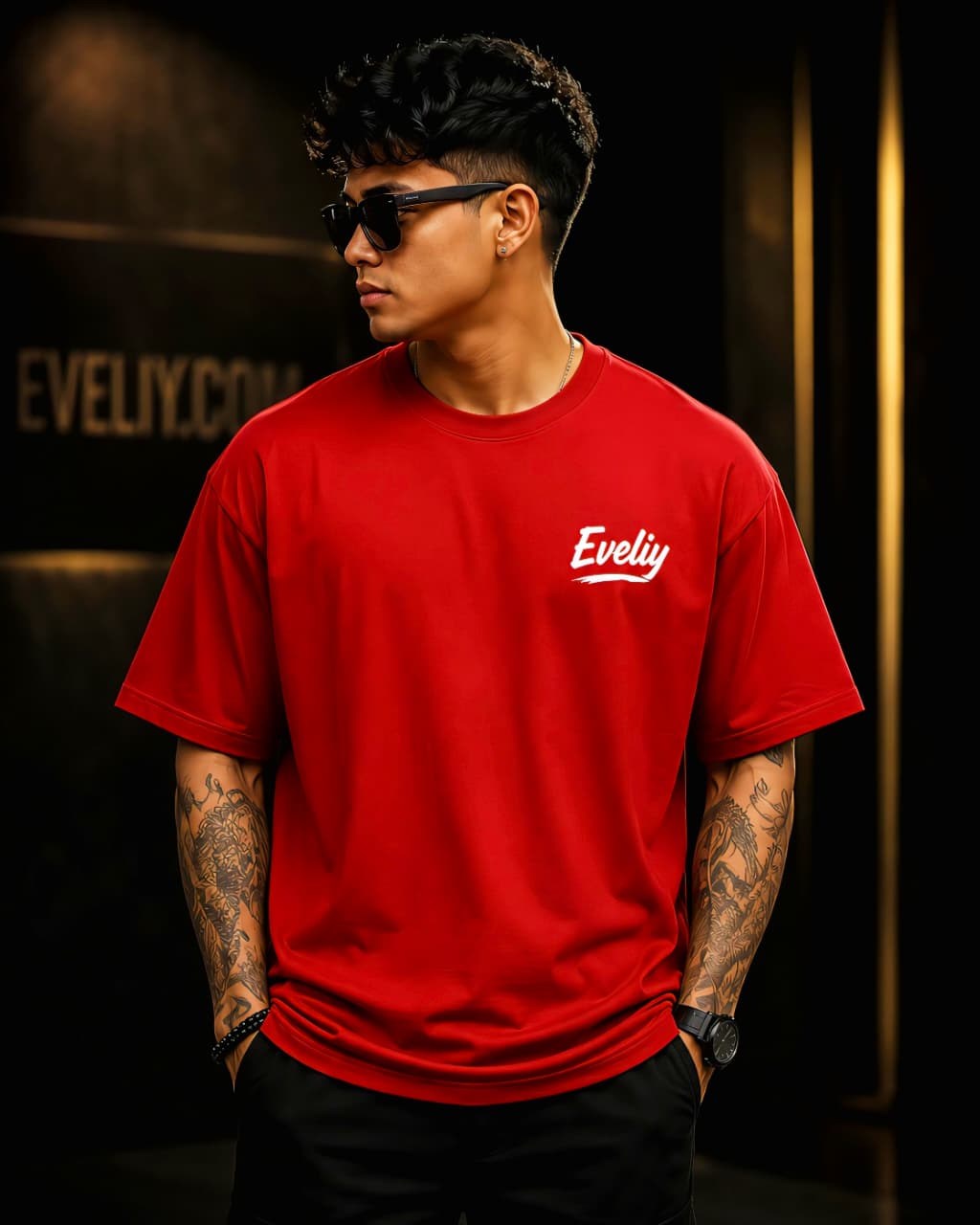 Cockroach Built To Survive Oversized Graphic T-Shirt for Men | Streetwear Anime Back Print Tee | EVELIY