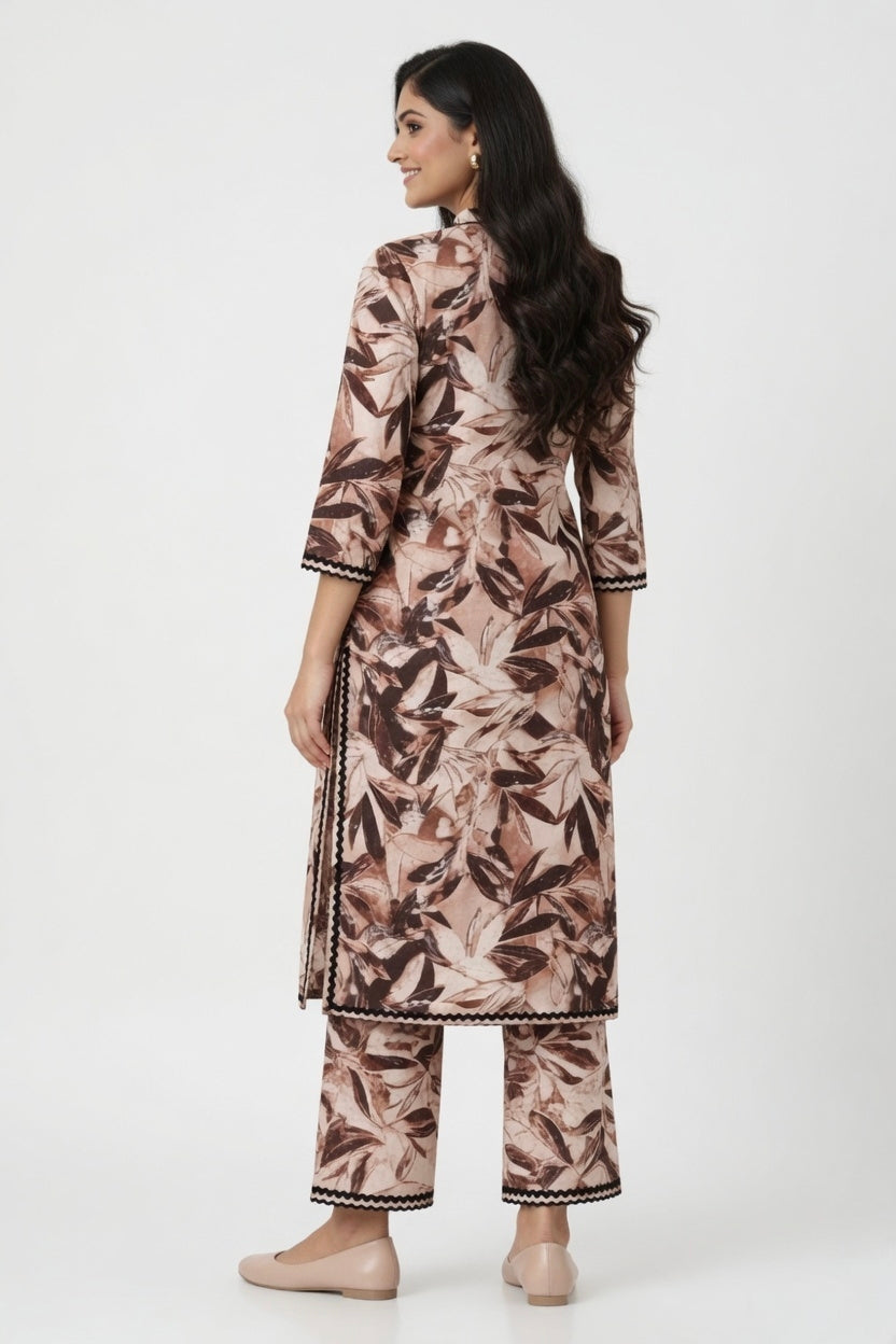 EVELIY Women’s Printed Kurta Pant Set | Stylish Floral Kurti with Pants | Casual & Ethnic Wear for Women