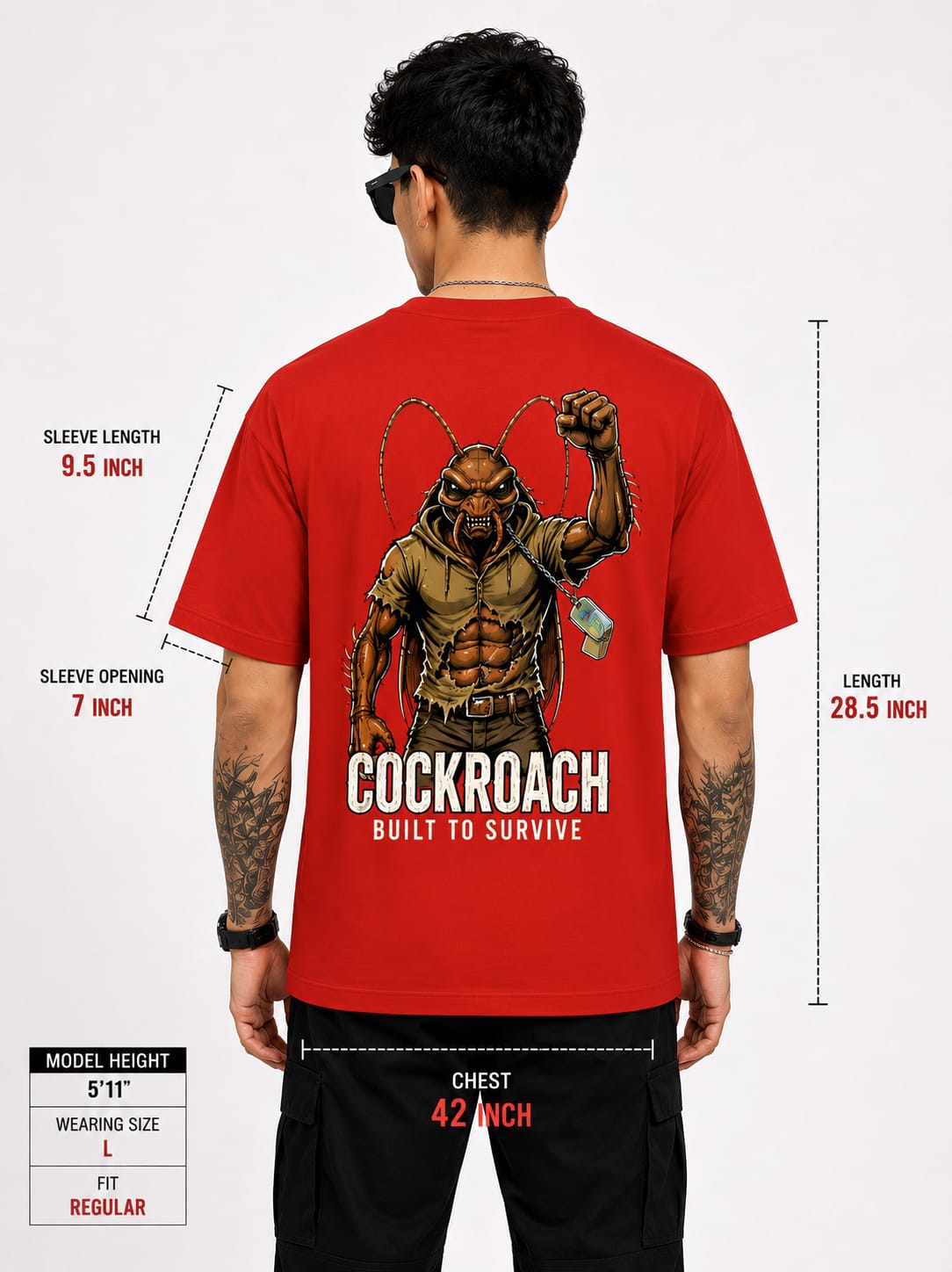 EVELIY Crocodile Graphic Cotton T-Shirt | Premium Regular Fit Round Neck Casual Tee for Men & Women
