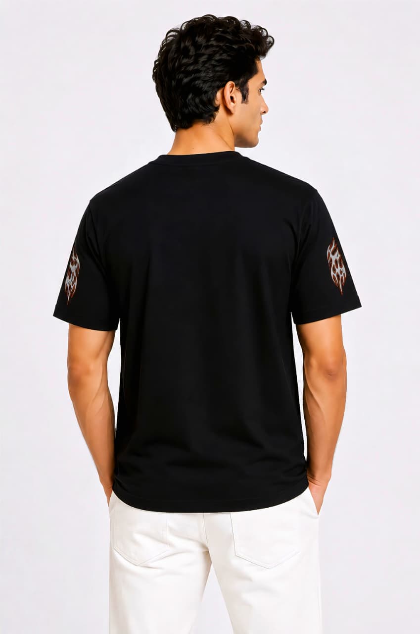 EVELIY Premium Crocodile Graphic T-Shirt for Men | Regular Fit Round Neck Cotton Casual Wear