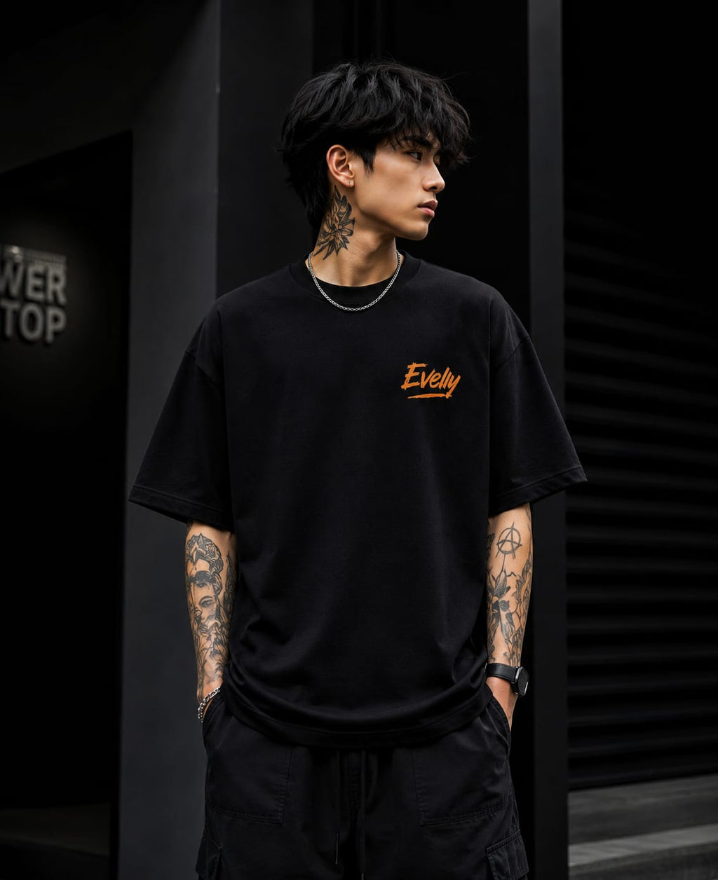 Eveliy Oversized Graphic T-Shirt for Men | Streetwear Printed Cotton Tee