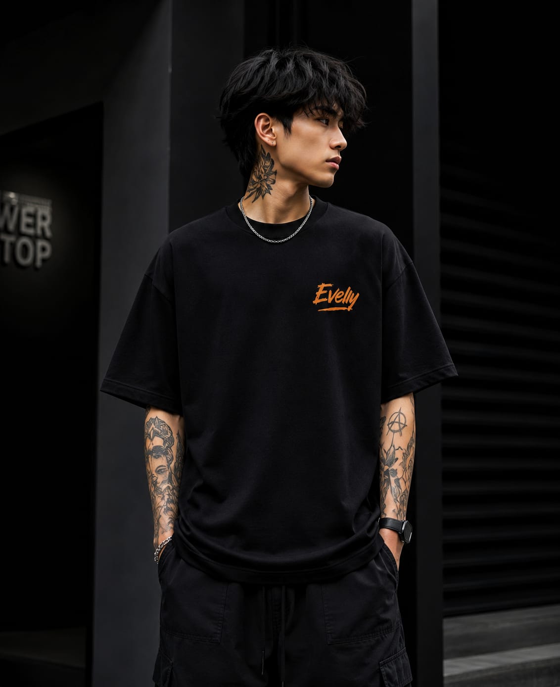 Eveliy Oversized Graphic T-Shirt for Men | Streetwear Printed Cotton Tee