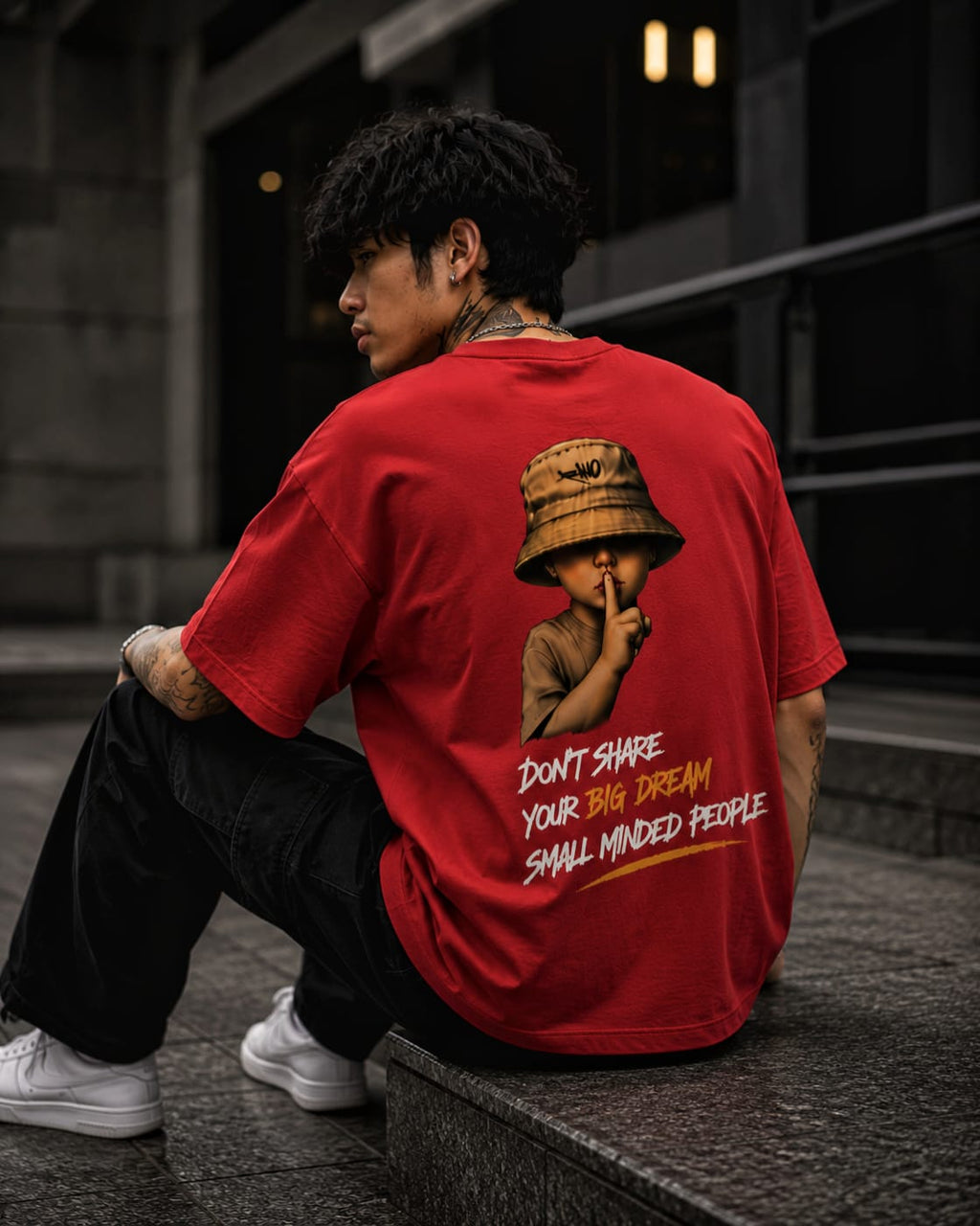 Eveliy Oversized Graphic T-Shirt for Men | Streetwear Printed Cotton Tee