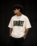Oversized Graphic T-Shirt for Men | Dollar Print Streetwear Drop Shoulder Tee | EVELIY