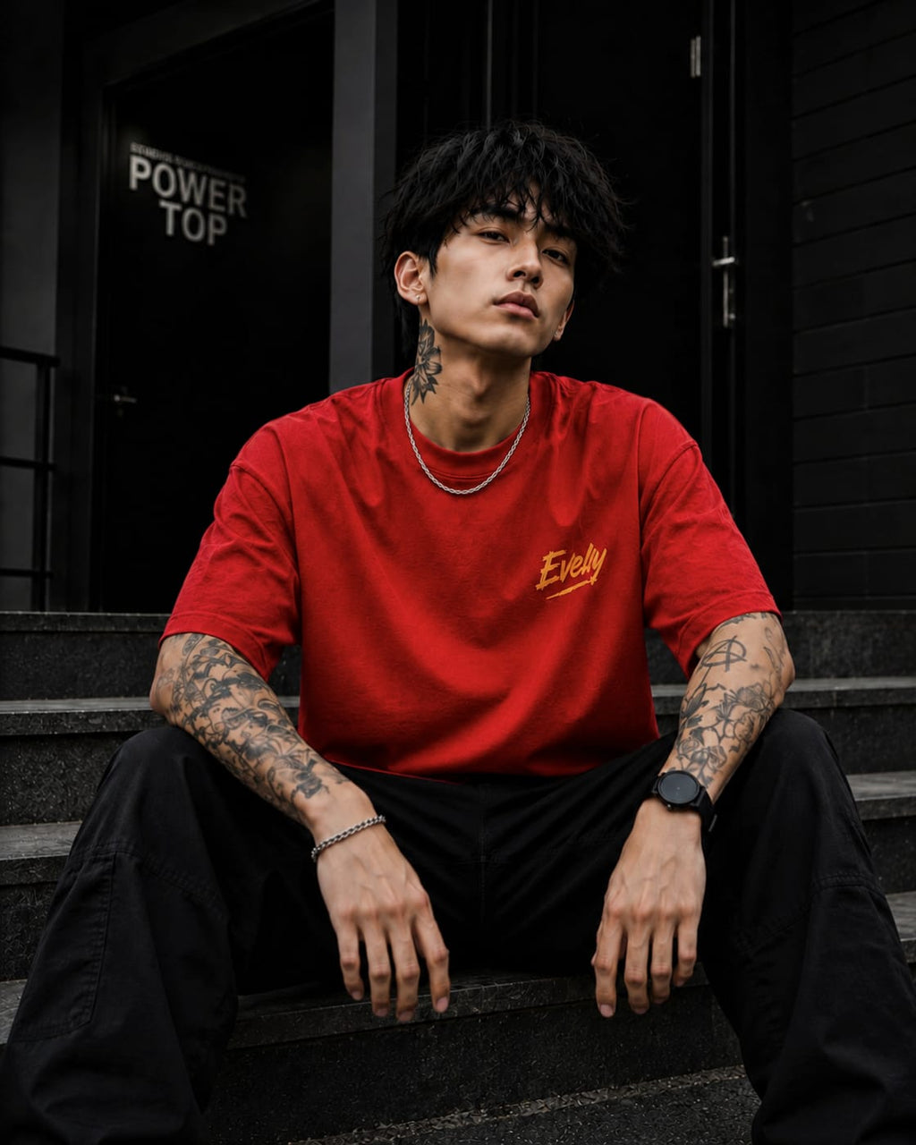 Cockroach Built To Survive Oversized Graphic T-Shirt for Men | Streetwear Anime Back Print Tee | EVELIY