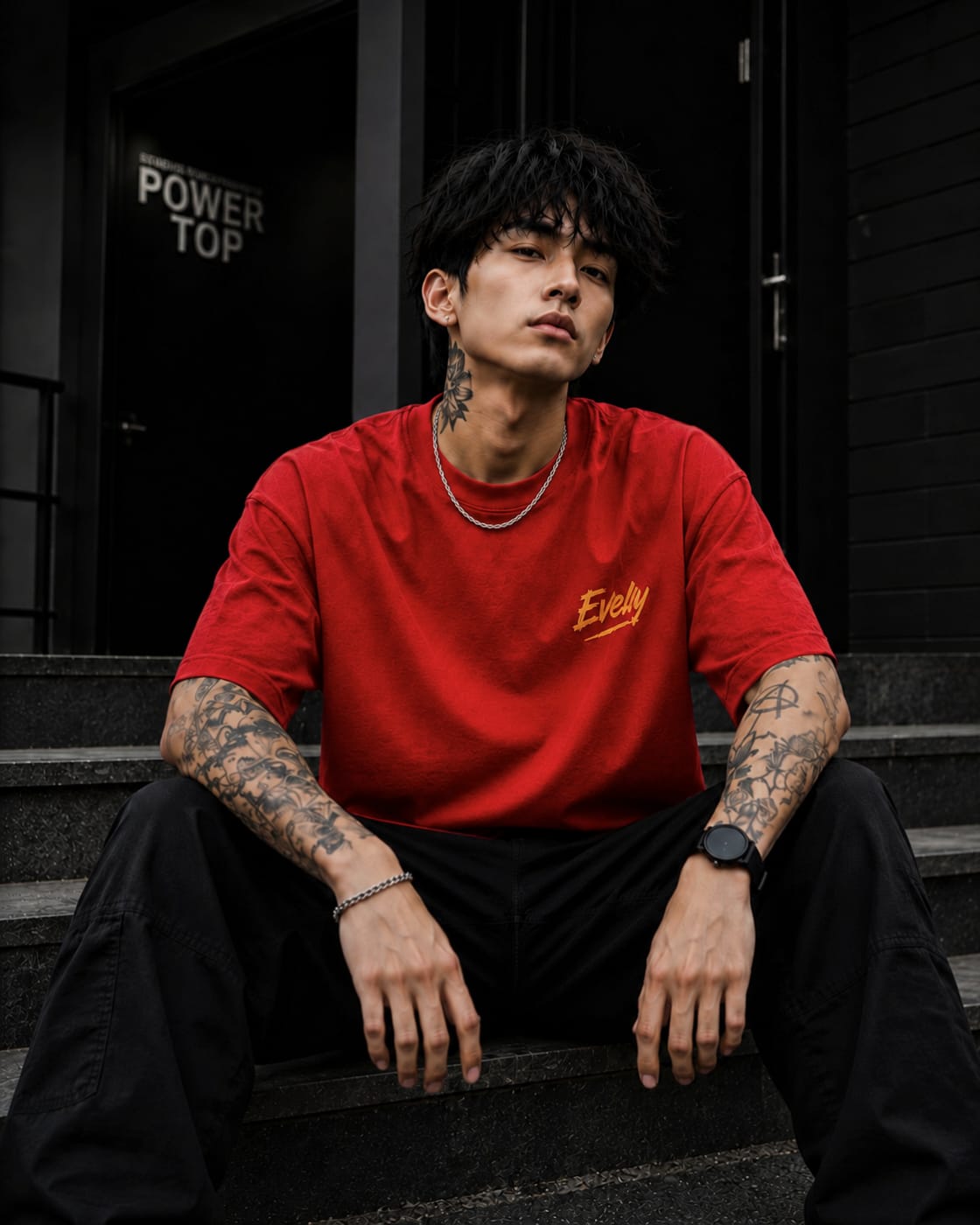 Cockroach Built To Survive Oversized Graphic T-Shirt for Men | Streetwear Anime Back Print Tee | EVELIY