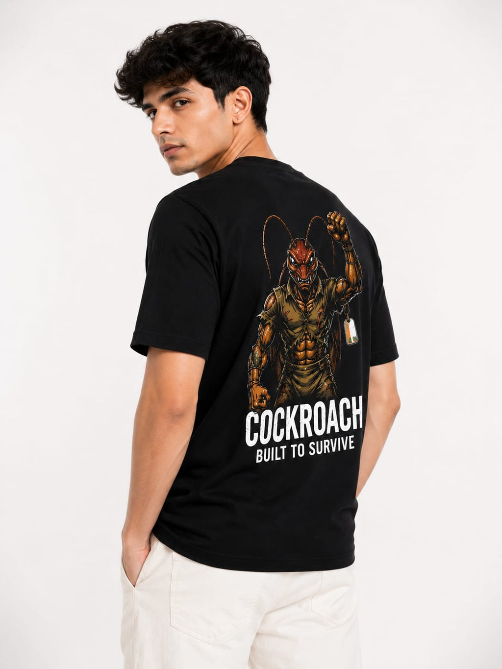 EVELIY Crocodile Graphic Cotton T-Shirt | Premium Regular Fit Round Neck Casual Tee for Men & Women