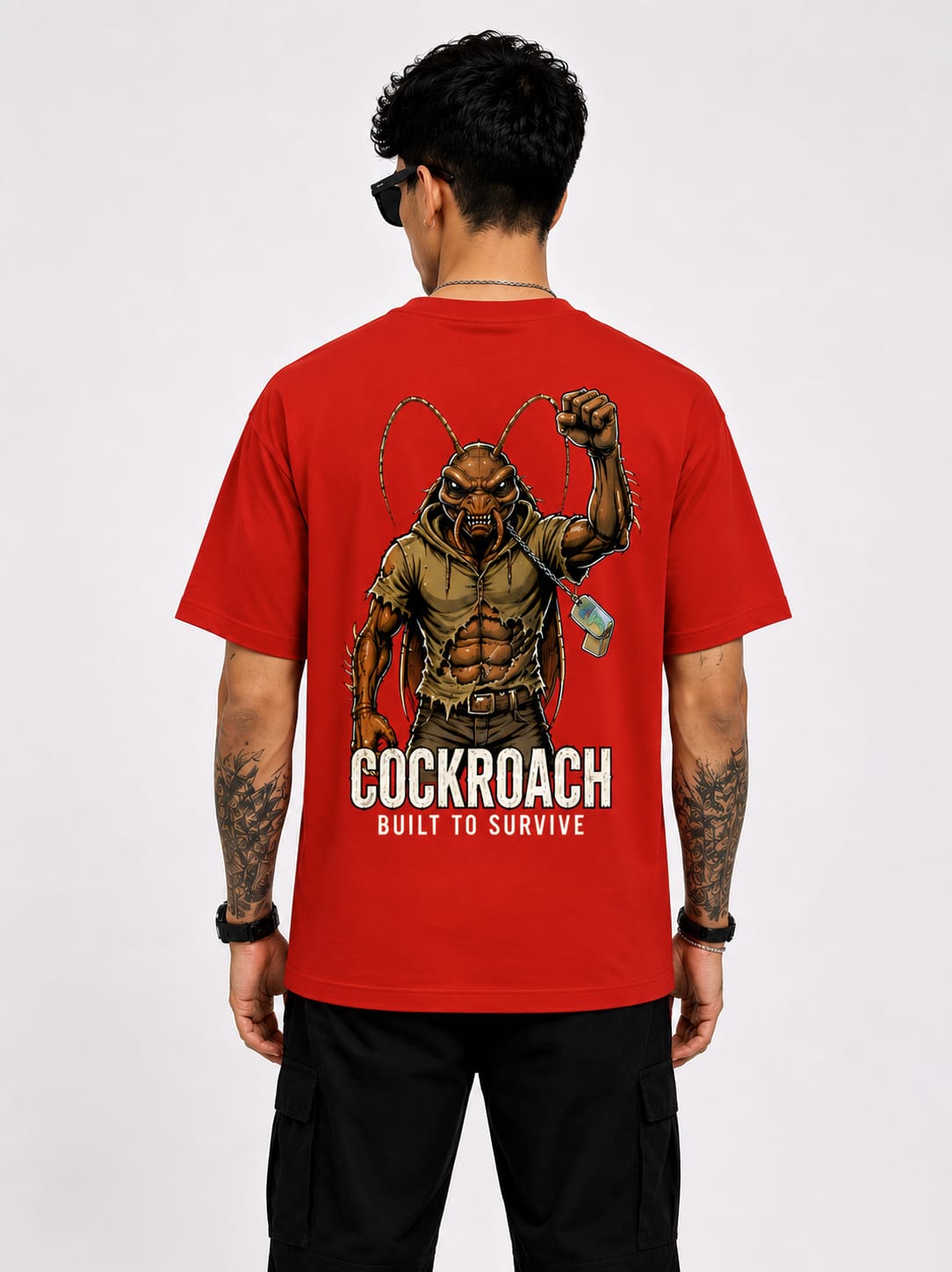 EVELIY Crocodile Graphic Cotton T-Shirt | Premium Regular Fit Round Neck Casual Tee for Men & Women
