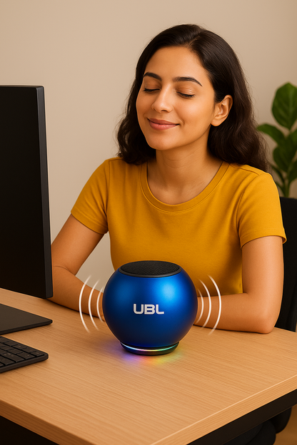 Eveliy Ultra Premium Metal Speaker 3 W Bluetooth Laptop/Desktop Speaker  (Blue, Black, Green, 2.0 Channel)