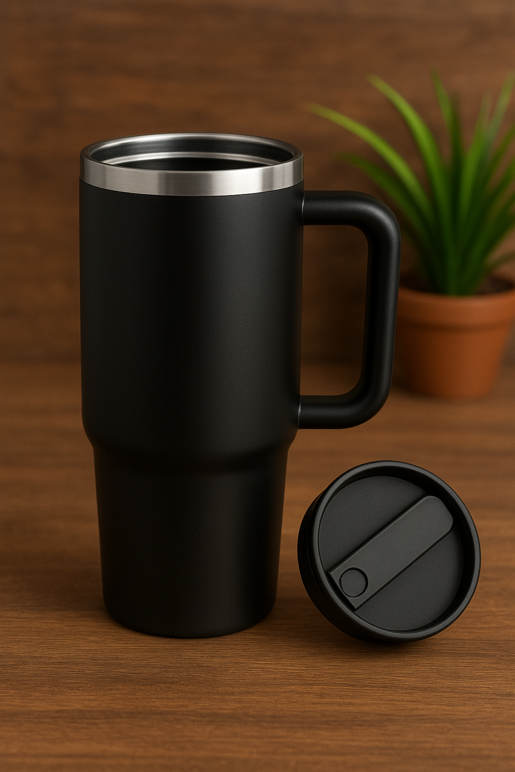 Premium Stainless Steel Insulated Tumbler With Straw &amp; Handle | Hot &amp; Cold Travel Mug&nbsp;