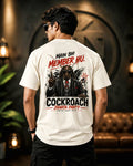 Cockroach Janata Party Oversized T-Shirt for Men | Main Bhi Member Hu Back Print Streetwear Tee | EVELIY