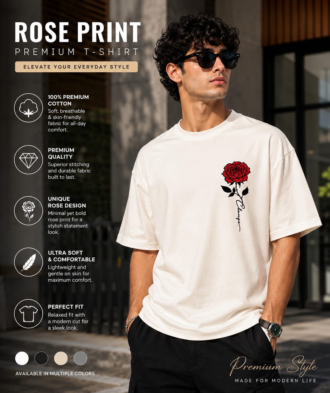 EVELIY Unisex Cotton Regular Fit T-Shirt | Casual Round Neck Tee