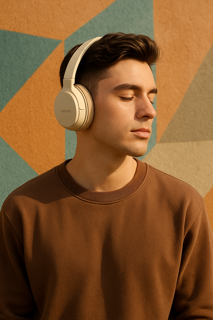 Eveliy HS12 Wireless Headphones for Music with Mic & Clear Calls Bluetooth