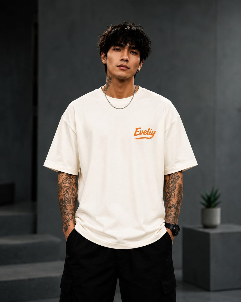 EVELIY Crocodile Graphic Cotton T-Shirt | Premium Regular Fit Round Neck Casual Tee for Men & Women