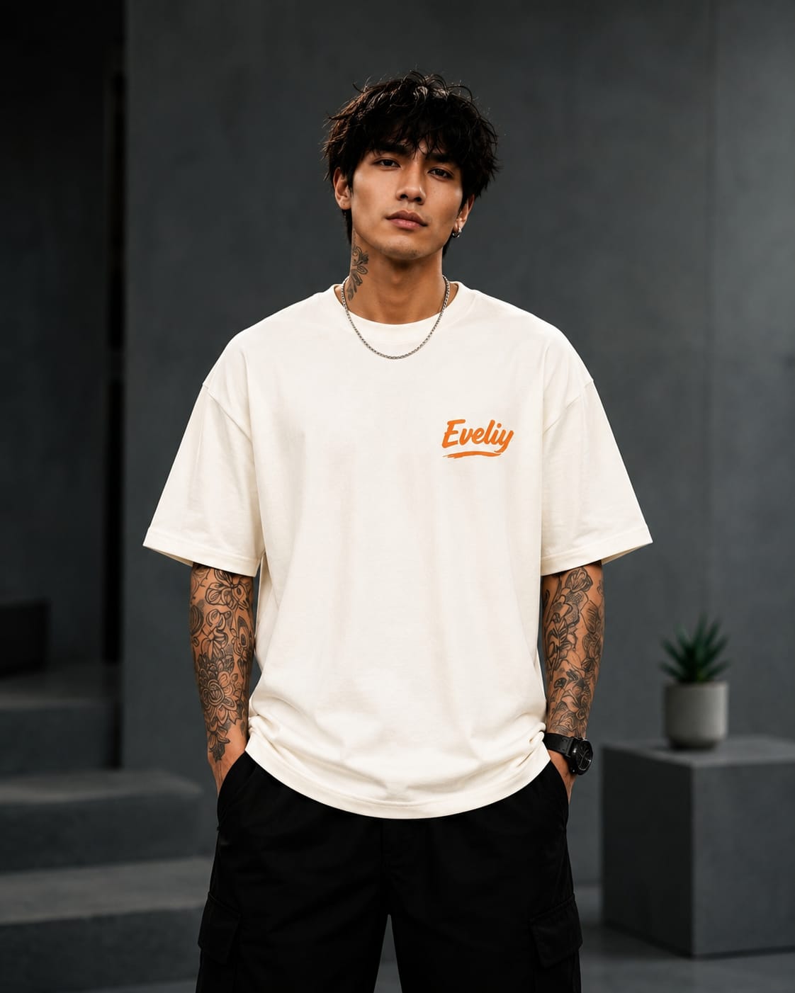 EVELIY Crocodile Graphic Cotton T-Shirt | Premium Regular Fit Round Neck Casual Tee for Men & Women