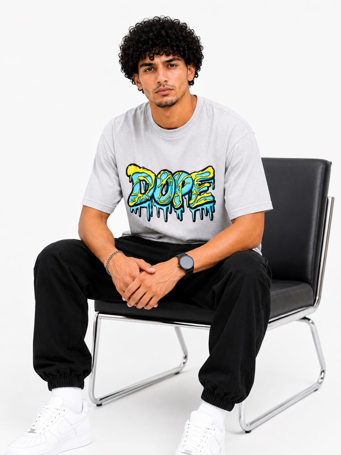 Men's Graphic Printed T Shirt | Grey Regular Fit Round Neck Casual T Shirt for Men