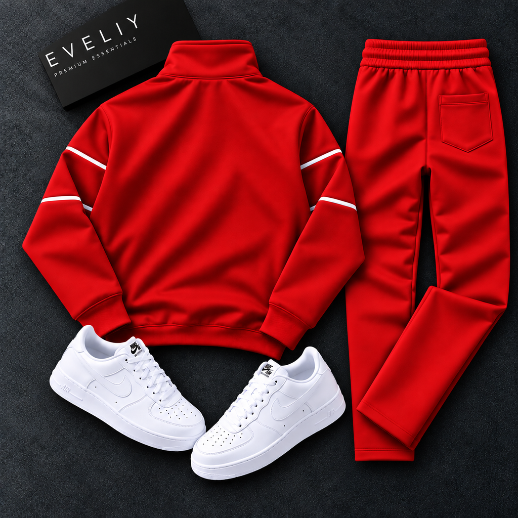 EVELIY 320 GSM Cotton Fleece Premium Tracksuit for Men