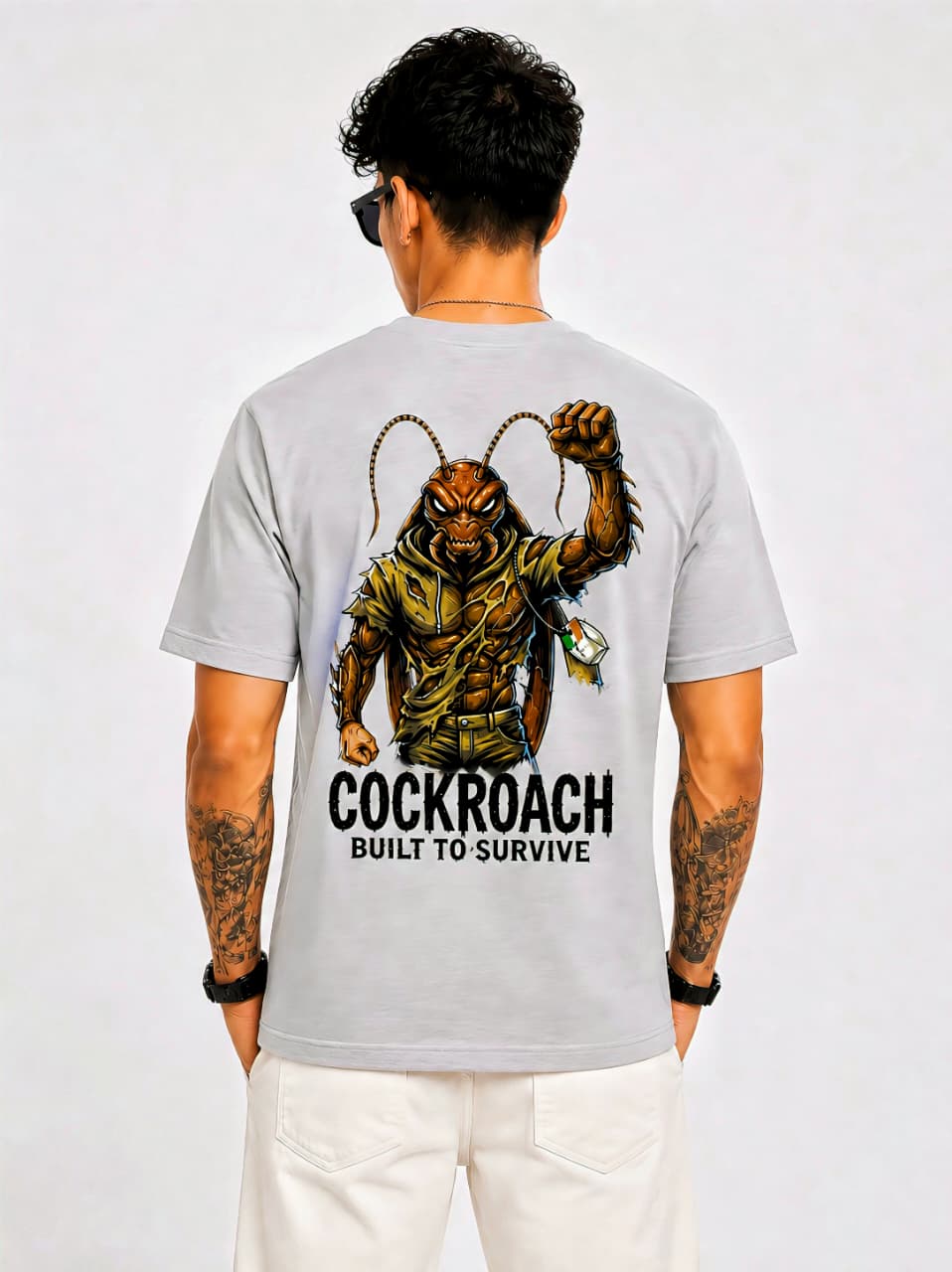 EVELIY Crocodile Graphic Cotton T-Shirt | Premium Regular Fit Round Neck Casual Tee for Men & Women