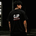 CJP Oversized T Shirt for Men | Youth Streetwear Back Print Black Tee | EVELIY