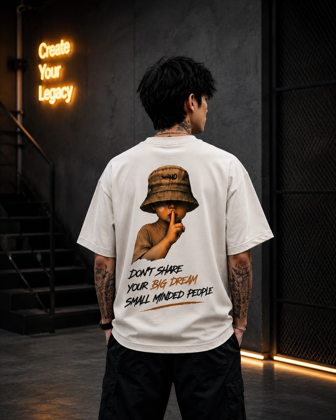 Eveliy Oversized Graphic T-Shirt for Men | Streetwear Printed Cotton Tee