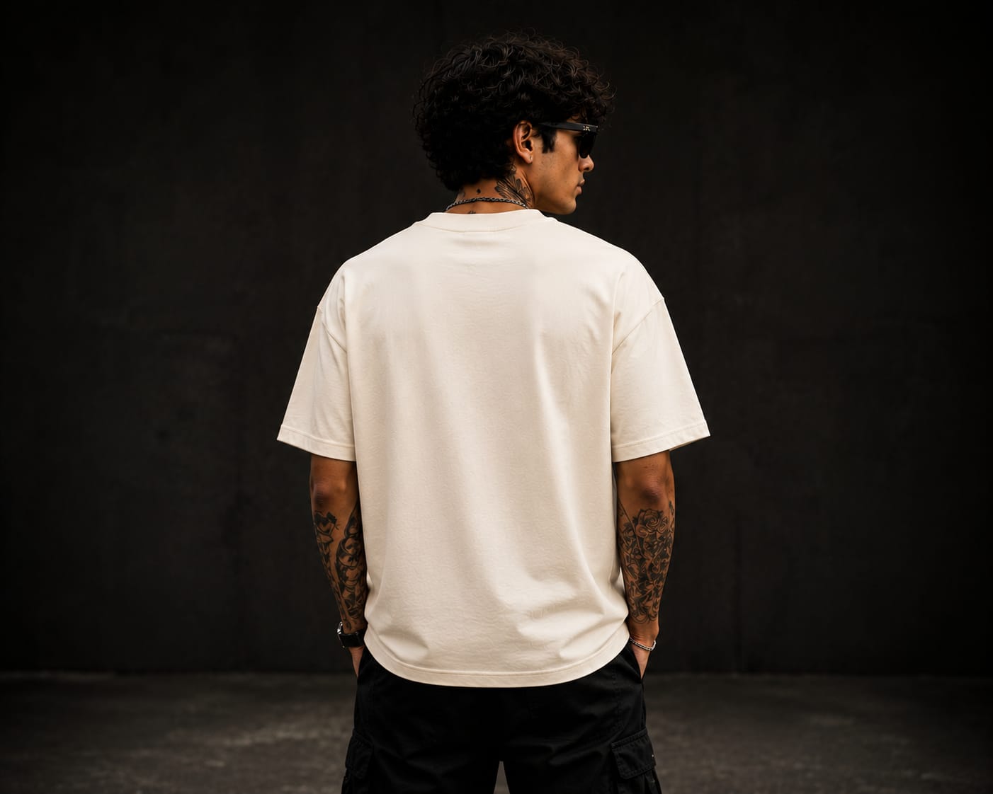 Oversized Graphic T-Shirt for Men | Dollar Print Streetwear Drop Shoulder Tee | EVELIY