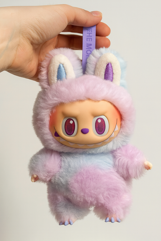 "Eveliy Labubu Premium Collectible Vinyl Doll – Cute Designer Toy for Home Decor &amp; Gift – Blue, Purple, Grey, Green Colors