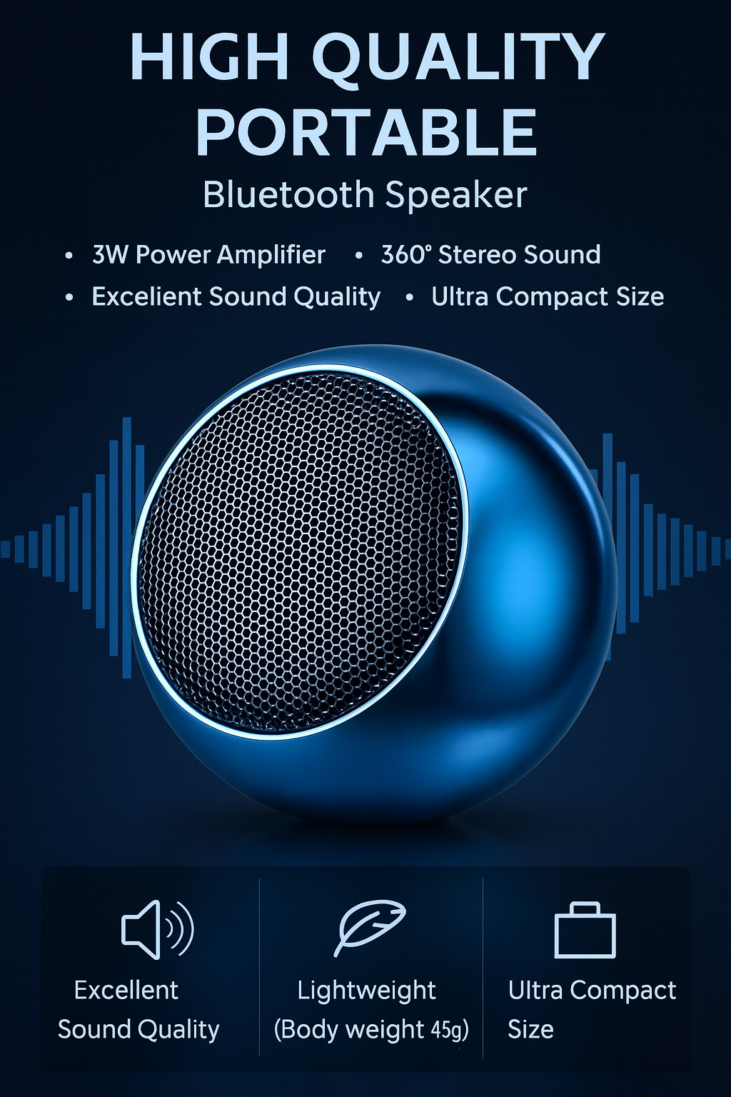 Eveliy Ultra Premium Metal Speaker 3 W Bluetooth Laptop/Desktop Speaker  (Blue, Black, Green, 2.0 Channel)
