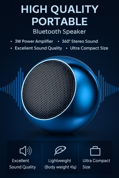 Eveliy Ultra Premium Metal Speaker 3 W Bluetooth Laptop/Desktop Speaker  (Blue, Black, Green, 2.0 Channel)