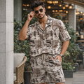 Men Printed Co-Ord Set Summer Outfit | Stylish Shirt & Shorts Set for Men | EVELIY India