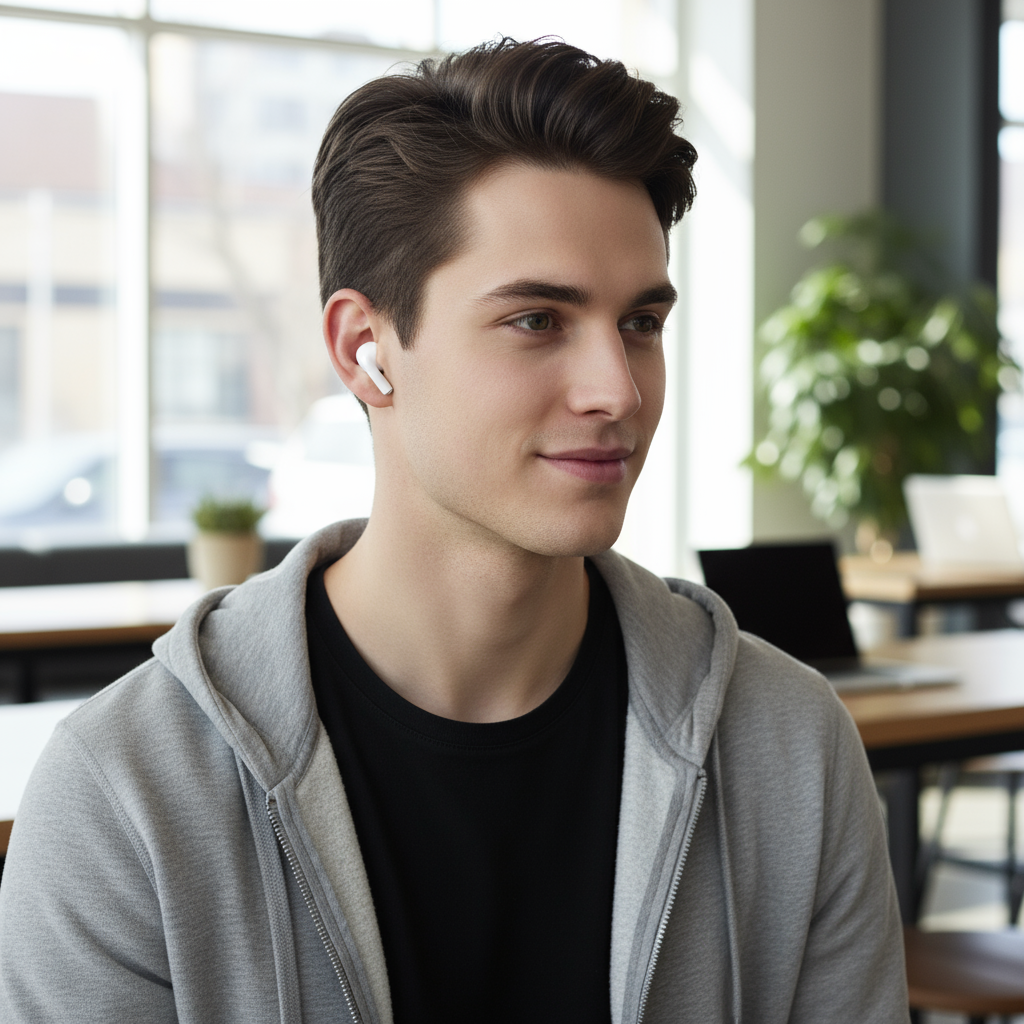 Eveliy Pro TWS Earbuds | HD Sound | Touch Control | Fast Pairing | Lightweight Bluetooth  (White, In the Ear)