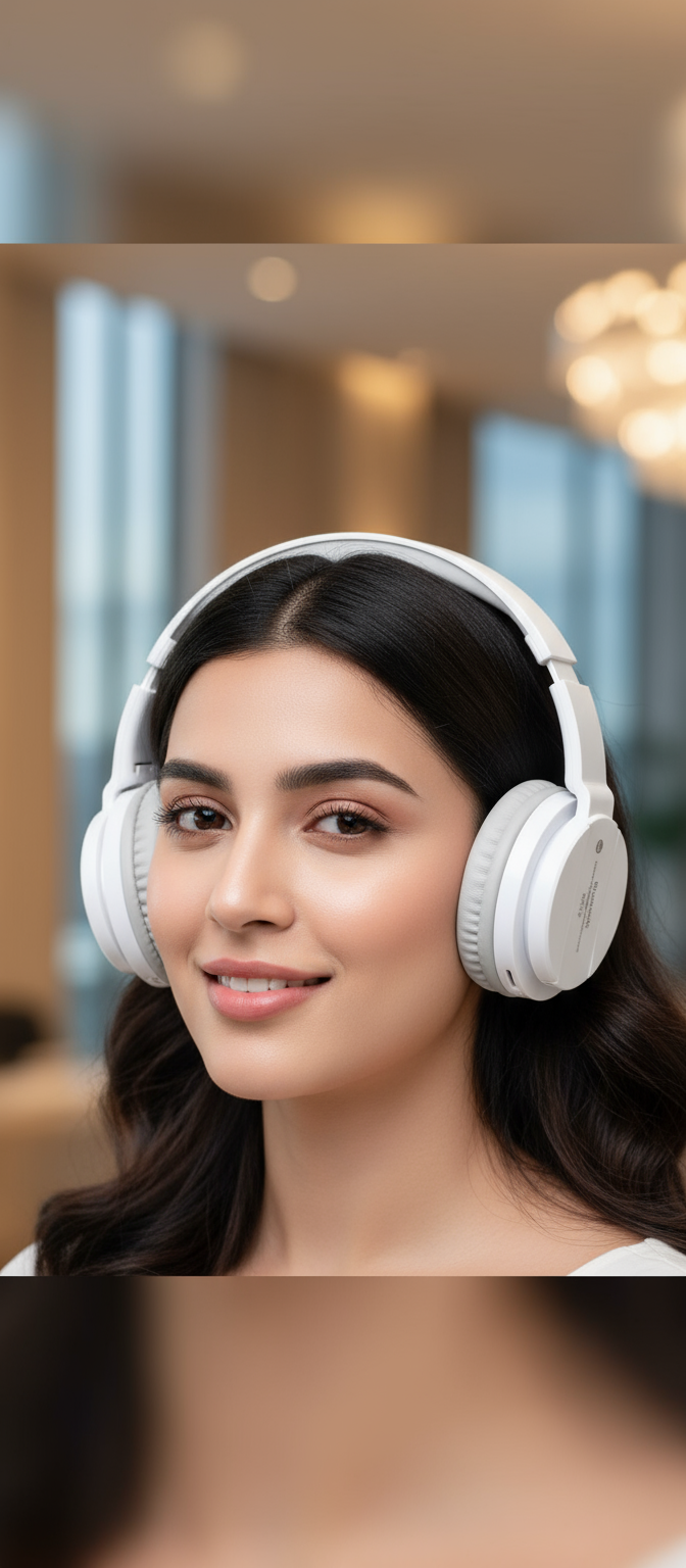 Eveliy HS12 Wireless Headphones for Music with Mic & Clear Calls Bluetooth