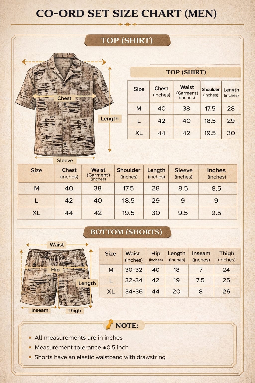 Men Printed Co-Ord Set – Summer Beach Shirt & Shorts Combo | Casual Vacation Outfit for Men | EVELIY